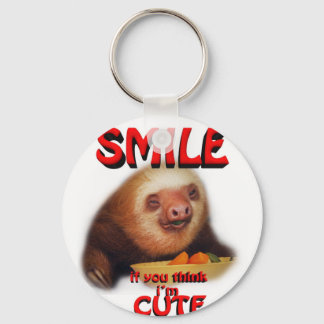 smile if you think i'm cute. keychain