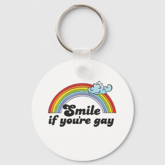 Smile if youre gay keychain