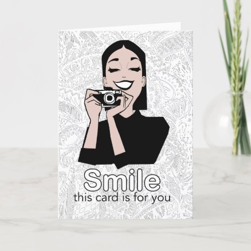 Smile Im Thinking of You  Thank You Card