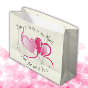 Smile in My Heart Valentine's Large Gift Bag