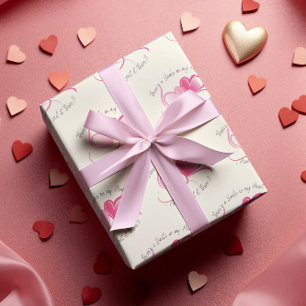 Smile in My Heart Valentine's Wrapping Paper