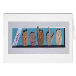"Smile" in Sign Language Cards