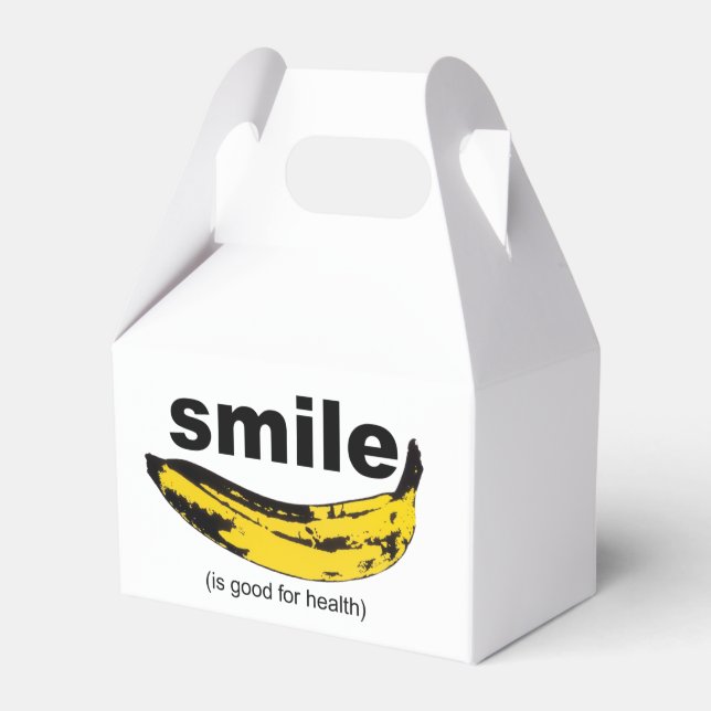 Smile is good for Health Cube Favor Box (Front Side)