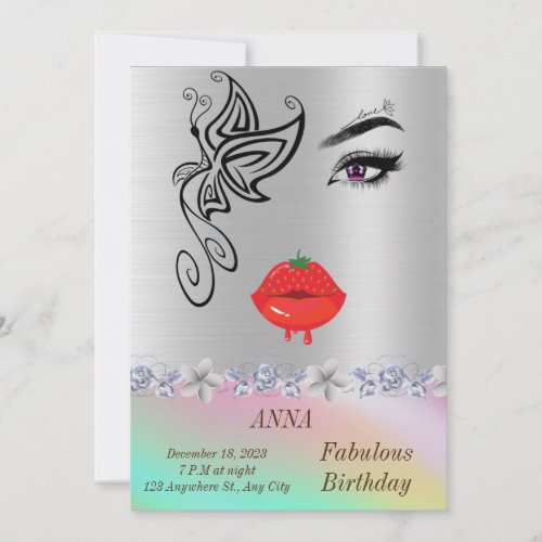 Smile is the Best Makeup Tattoo  Lips   Invitation
