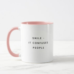 Smile It Confuses People Happy Humorous Mug