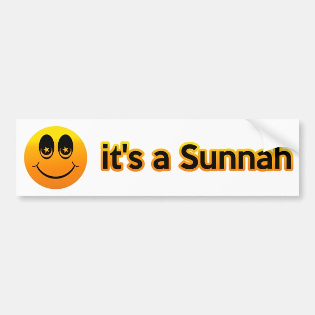 Smile it's a Sunnah Bumper Sticker (Front)