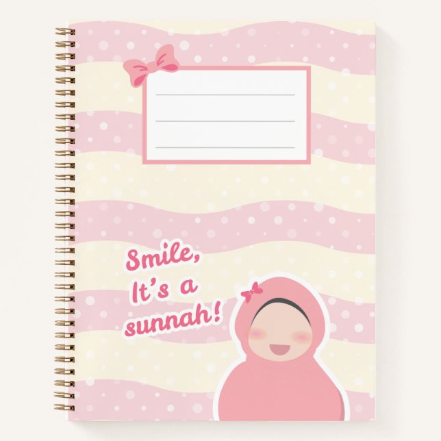 "Smile it's a sunnah" Notebook (Front)