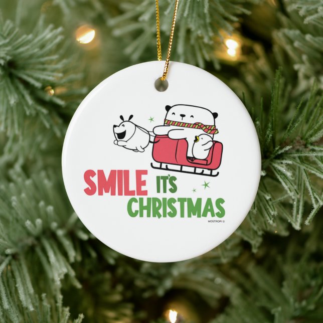 Smile, it's Christmas | Ceramic Ornament (Tree)