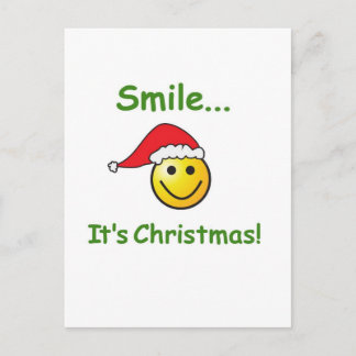 SMILE...IT'S CHRISTMAS! HOLIDAY POSTCARD