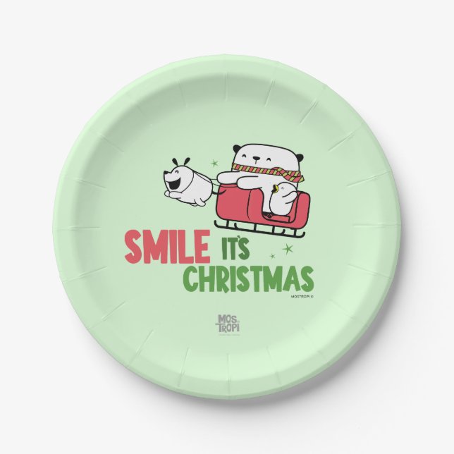 | Smile, it's Christmas Paper Plates (Front)
