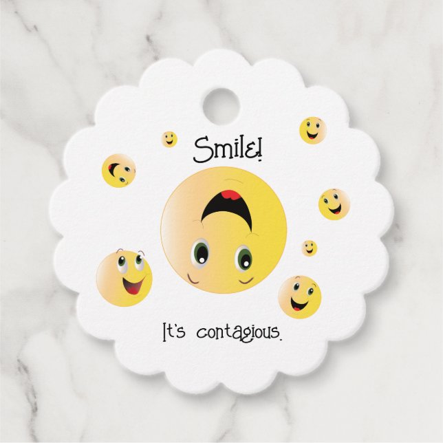 Smile it's contagious favor tags (Front)