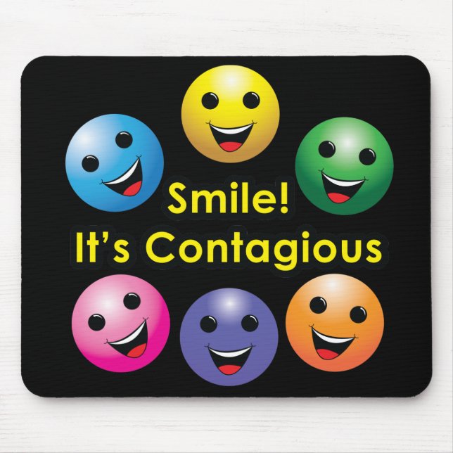 Smile! It's Contagious - mouse pad (Front)