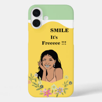 Smile, It's free. iPhone 16 Plus Case
