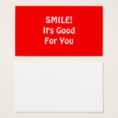 SMILE! It's Good For You. Red. (Front & Back)