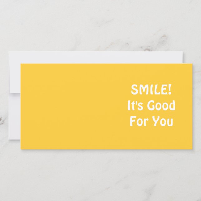 SMILE! It's Good For You. Yellow. (Front)