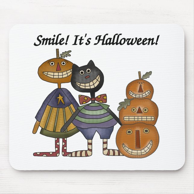 Smile It's Halloween Mouse Pad (Front)