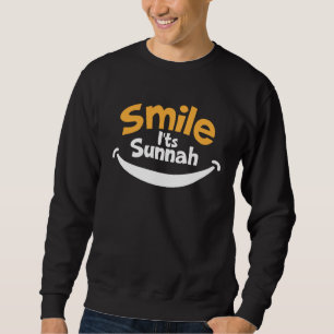 Smile its Sunnah Muslim Eid Mubarak Islamic Ramada Sweatshirt