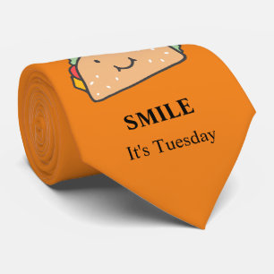 Smile! It's Tuesday Smiling Taco Neck Tie