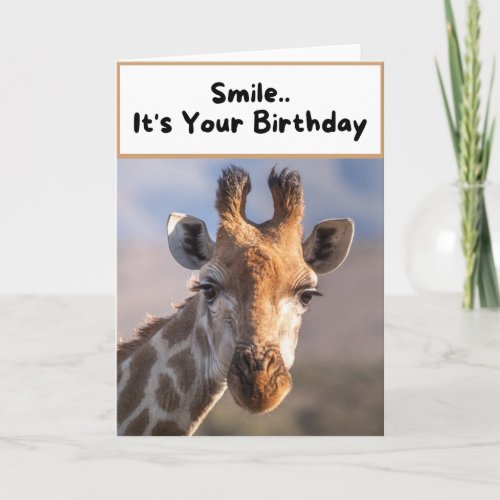 Smile Its Your Birthday _ Giraffe Card