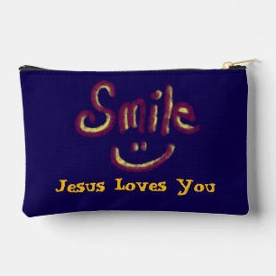 Smile Jesus Loves You Accessory Pouch