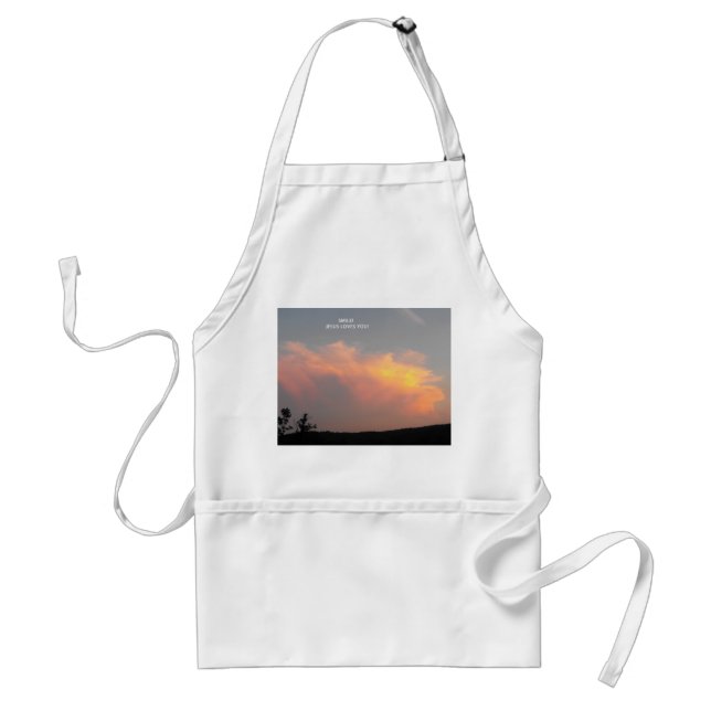 Smile Jesus Loves You Adult Apron (Front)