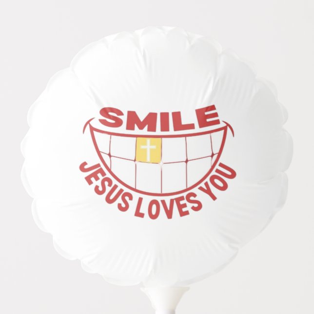 Smile Jesus Loves You Balloon (Front)