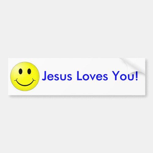 Smile Jesus Loves You Bumper Sticker