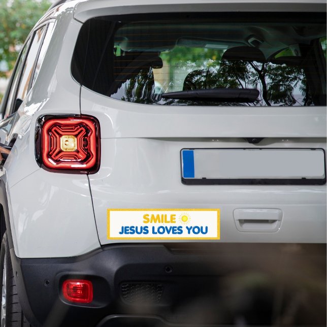 Smile – Jesus Loves You | Christian Faith Bumper Sticker (Creator Uploaded)