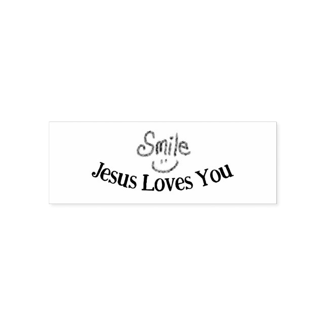 Smile Jesus Loves You Christian  Self-inking Stamp (Design)
