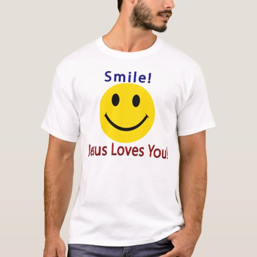 Smile Jesus Loves You Christian T_shirt