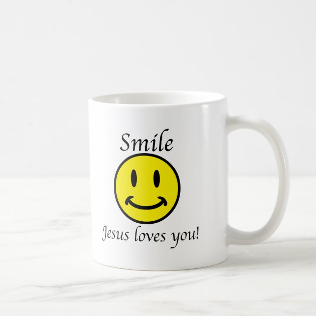 Smile, Jesus loves you Coffee Mug (Right)