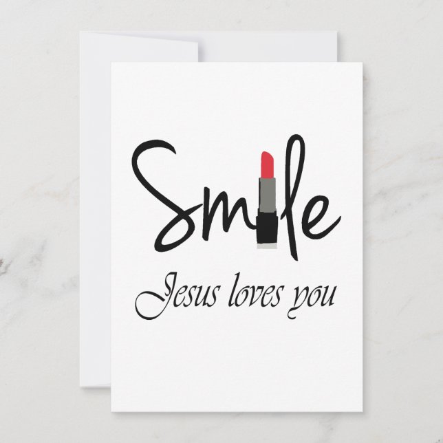 smile jesus loves you holiday card (Front)