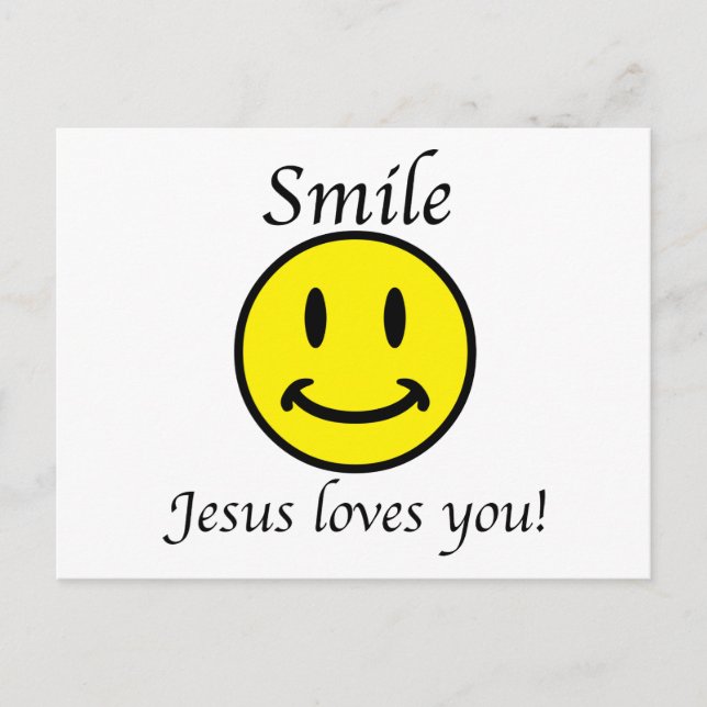 Smile, Jesus loves you Postcard (Front)