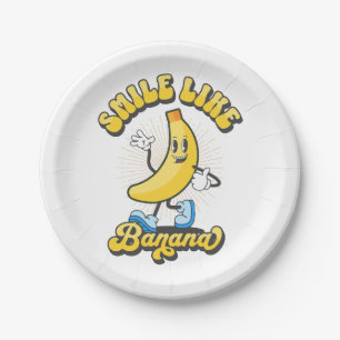 Smile Like Banana Paper Plates