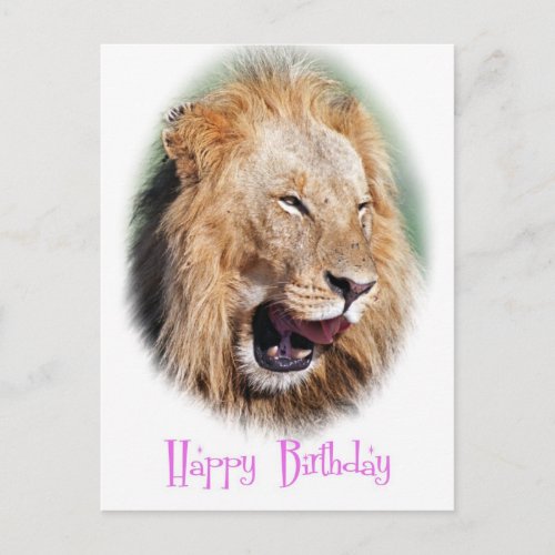 Smile lion happy birthday card