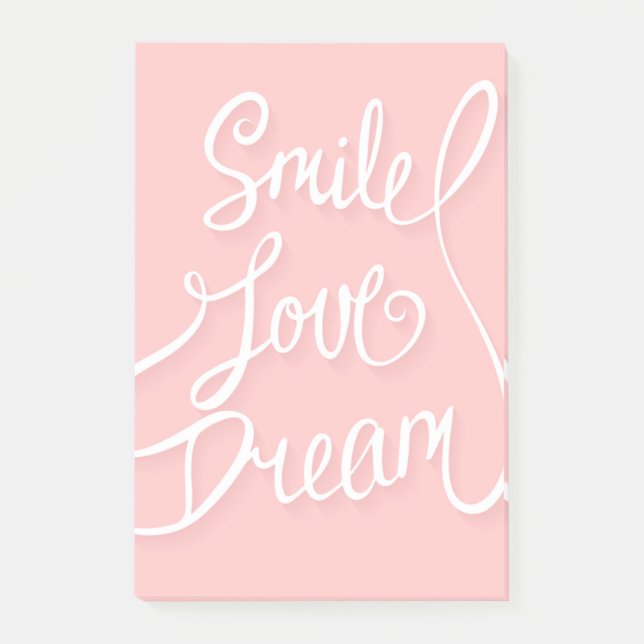 Smile Love Dream Post-it Notes (Front)