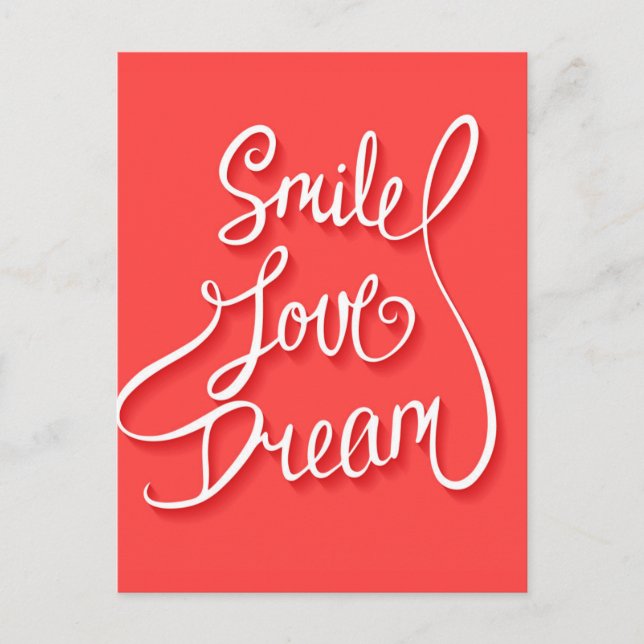 Smile Love Dream Postcard (Front)