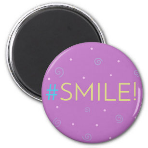 Smile magnet - hashtag sayings pink