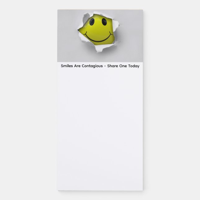 Smile Magnetic Notepad (Front)