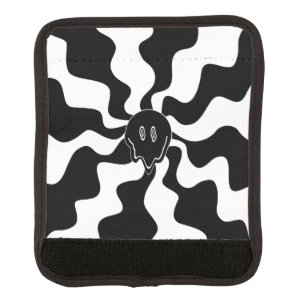 Smile Melt - Black and White Luggage Handle Wrap