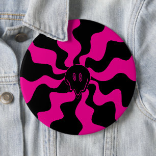 Smile Melt - Magenta and Black Button