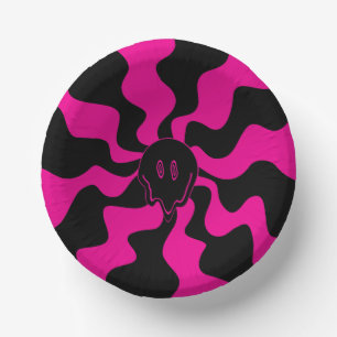 Smile Melt - Magenta and Black Paper Bowls
