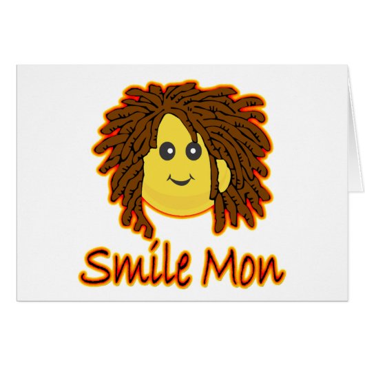Smile Mon Fire Rasta Face Cards (Front Horizontal)