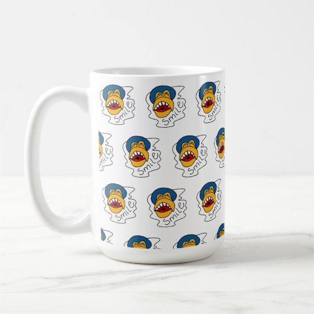 Smile monkey face coffee mug (Left)