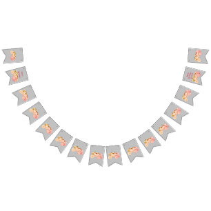 Smile Monster Truck Rally Birthday Party Bunting Flags