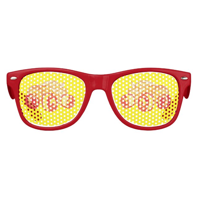 Smile Monster Truck Rally Birthday Party Kids Sunglasses (Front)