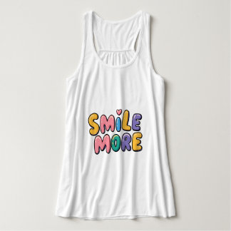 Smile More Inspirational Graphic T-Shirt Tank Top