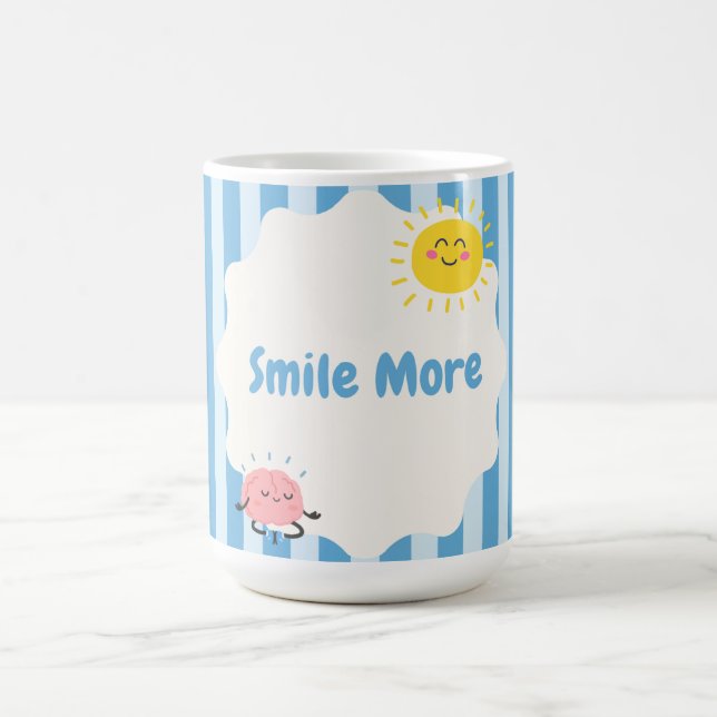 Smile More Inspirational mug | Cute Positive  (Center)