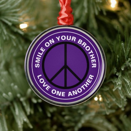 Smile On Your Brother Peace Sign Ornament