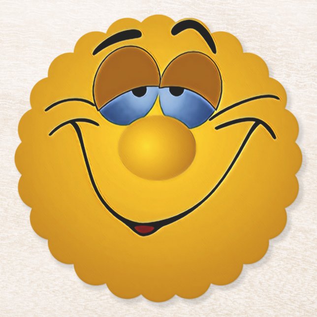 smile paper coaster (Front)